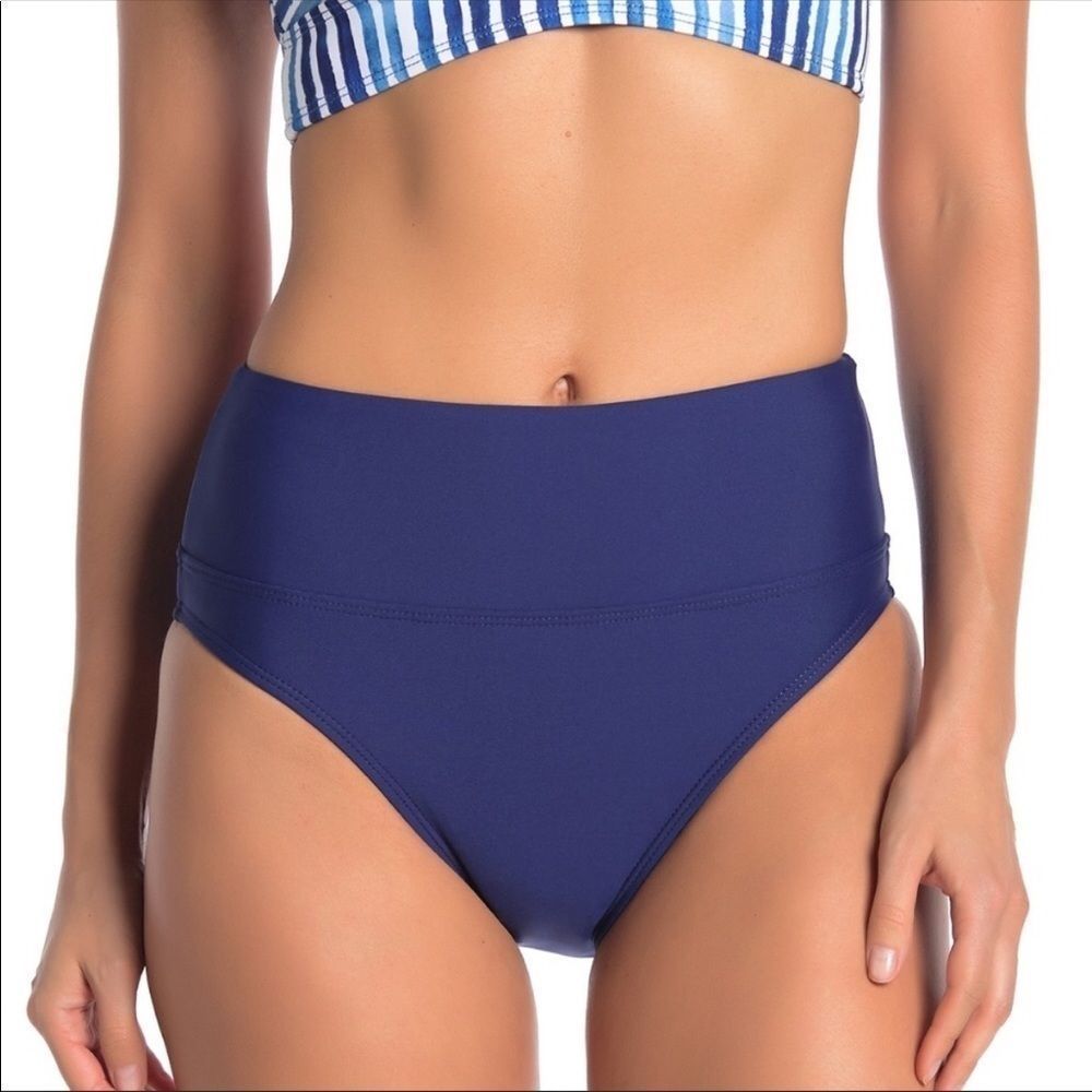 NWT Next High Waist Bikini Bottom Navy XS